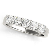 5-Stone U-Prong Half Eternity Ring in Gold & Platinum