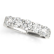 5-Stone Shared-Prong Half Eternity Ring in Gold & Platinum