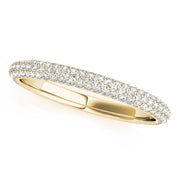 Multirow Pavé Half Eternity Ring in 10K/14K gold and platinum with certified lab-grown or natural diamonds