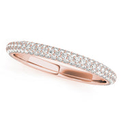 Multirow PavÃ£Â© Half Eternity Ring in Gold & Platinum