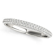 Multirow PavÃ£Â© Half Eternity Ring in Gold & Platinum
