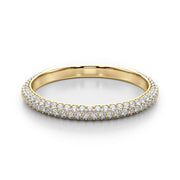 Multirow PavÃ£Â© Half Eternity Ring in Gold & Platinum