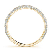 Multirow PavÃ£Â© Half Eternity Ring in Gold & Platinum