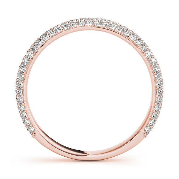 Multirow PavÃ£Â© Half Eternity Ring in Gold & Platinum