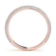 Multirow PavÃ£Â© Half Eternity Ring in Gold & Platinum