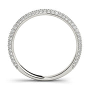 Multirow PavÃ£Â© Half Eternity Ring in Gold & Platinum