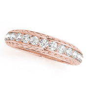 Prong Set Half Eternity Ring in Gold & Platinum