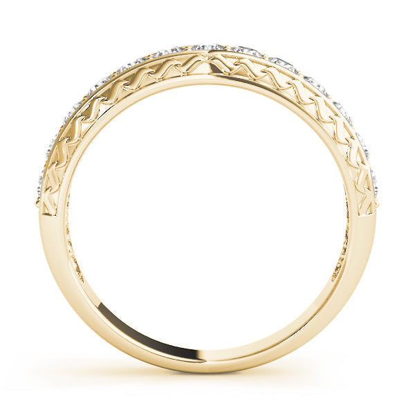 Prong Set Half Eternity Ring in Gold & Platinum