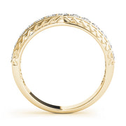 Prong Set Half Eternity Ring in Gold & Platinum