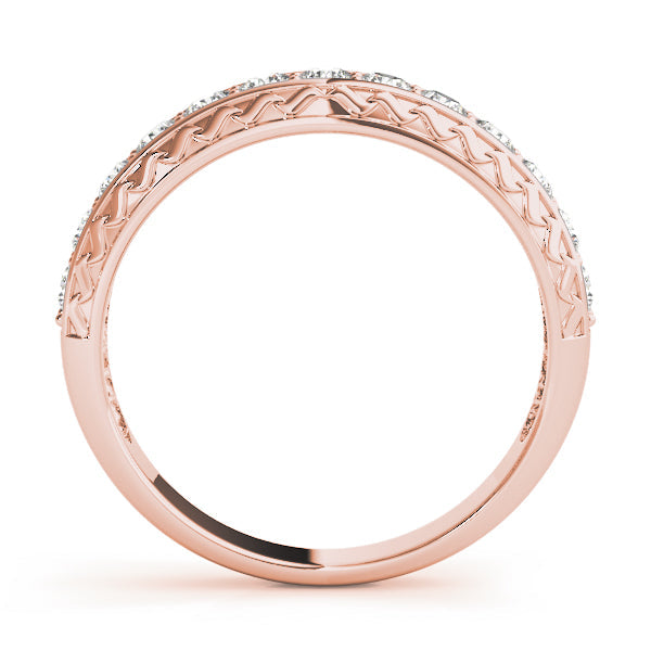 Prong Set Half Eternity Ring in Gold & Platinum