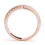 Prong Set Half Eternity Ring in Gold & Platinum