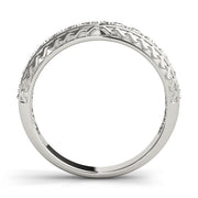 Prong Set Half Eternity Ring in Gold & Platinum