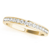 Single Row Channel Set Half Eternity Ring in 10K/14K gold and platinum with certified lab-grown or natural diamonds