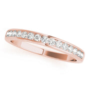 Single Row Channel Set Half Eternity Ring in Gold & Platinum