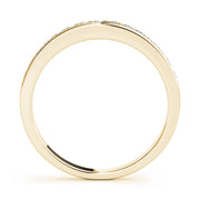 Single Row Channel Set Half Eternity Ring in Gold & Platinum