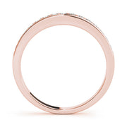 Single Row Channel Set Half Eternity Ring in Gold & Platinum
