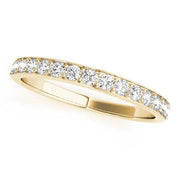 Prong in Channel Wedding Half Eternity Ring in 10K/14K gold and platinum with certified lab-grown or natural diamonds