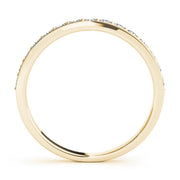 Prong in Channel Wedding Half Eternity Ring in Gold & Platinum
