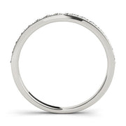 Prong in Channel Wedding Half Eternity Ring in Gold & Platinum