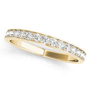 Prong-in-Channel Wedding Half Eternity Ring in 10K/14K gold and platinum with certified lab-grown or natural diamonds