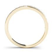 Prong-in-Channel Wedding Half Eternity Ring in Gold & Platinum