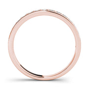 Prong-in-Channel Wedding Half Eternity Ring in Gold & Platinum