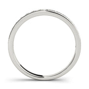 Prong-in-Channel Wedding Half Eternity Ring in Gold & Platinum