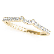 Curved Bands Half Eternity Ring in 10K/14K gold and platinum with certified lab-grown or natural diamonds