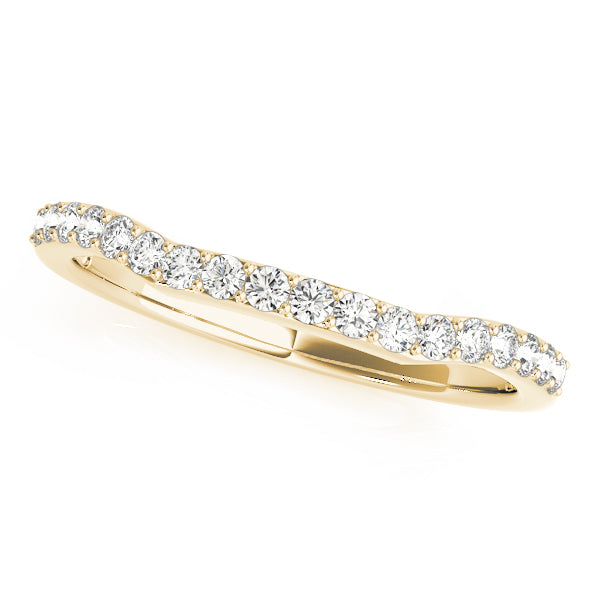 Curved Bands Half Eternity Ring in 10K/14K gold and platinum with certified lab-grown or natural diamonds