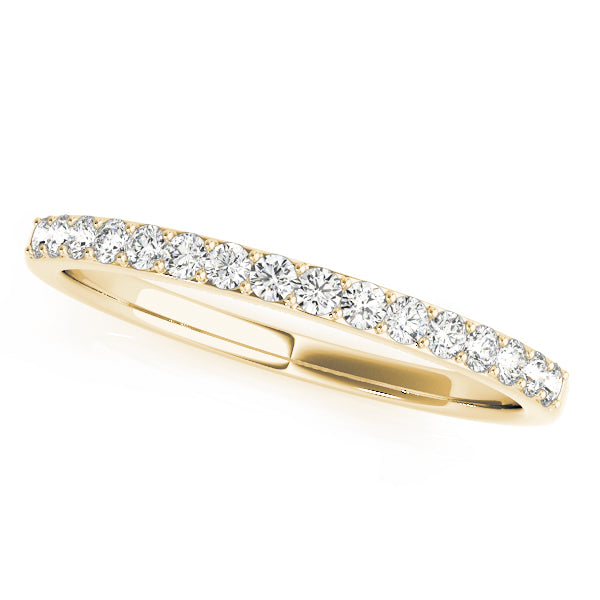 Shared Prong Half Eternity Ring in 10K/14K gold and platinum with certified lab-grown or natural diamonds