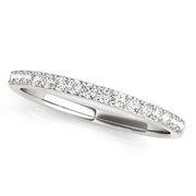 Shared Prong Half Eternity Ring in Gold & Platinum