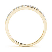 Shared Prong Half Eternity Ring in Gold & Platinum