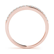 Shared Prong Half Eternity Ring in Gold & Platinum