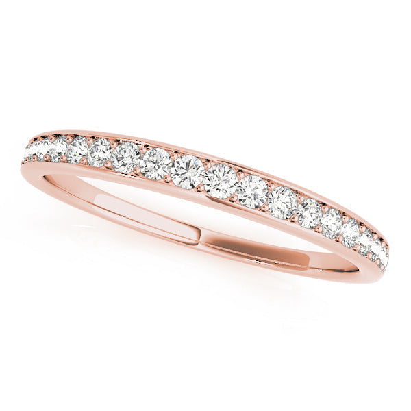 Prong in Channel Half Eternity Ring in Gold & Platinum
