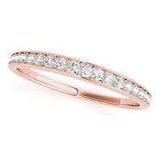 Prong in Channel Half Eternity Ring in Gold & Platinum