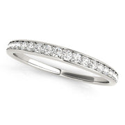 Prong in Channel Half Eternity Ring in Gold & Platinum