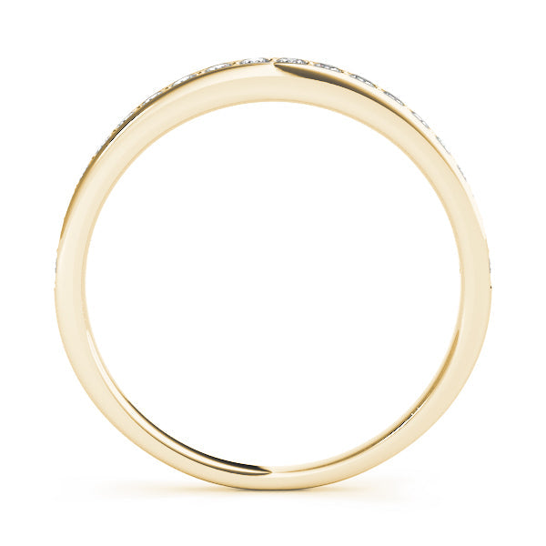 Prong in Channel Half Eternity Ring in Gold & Platinum