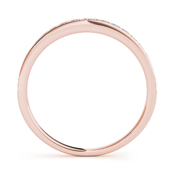 Prong in Channel Half Eternity Ring in Gold & Platinum