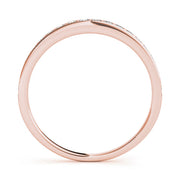 Prong in Channel Half Eternity Ring in Gold & Platinum