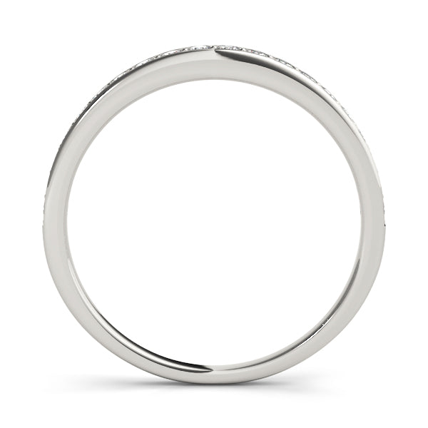 Prong in Channel Half Eternity Ring in Gold & Platinum