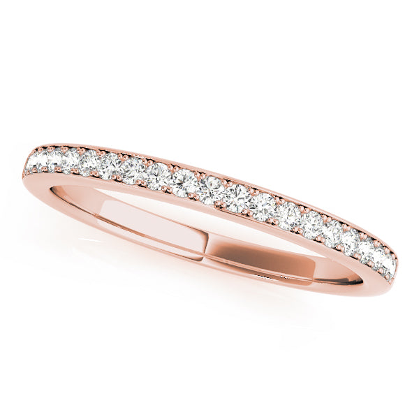 Prong in Channel Half Eternity Ring in Gold & Platinum
