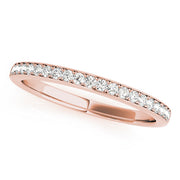 Prong in Channel Half Eternity Ring in Gold & Platinum