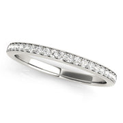 Prong in Channel Half Eternity Ring in Gold & Platinum