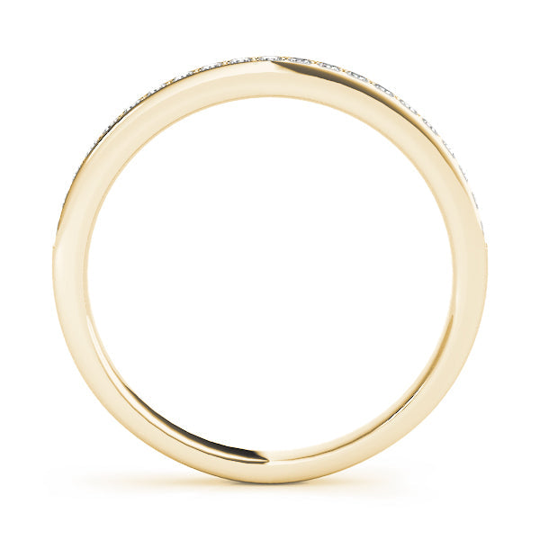 Prong in Channel Half Eternity Ring in Gold & Platinum