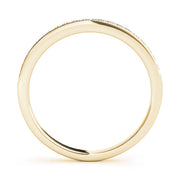 Prong in Channel Half Eternity Ring in Gold & Platinum