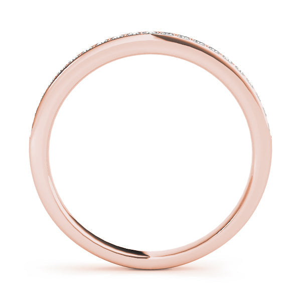 Prong in Channel Half Eternity Ring in Gold & Platinum
