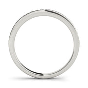 Prong in Channel Half Eternity Ring in Gold & Platinum