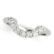 Curved Bands Half Eternity Ring in Gold & Platinum