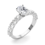 Vintage-Inspired 10 Stone Remount Round Diamond Engagement Ring in 10K/14K gold and platinum with certified lab-grown or natural diamonds