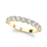 11-Stone Shared Prong Half Eternity Ring in 10K/14K gold and platinum with certified lab-grown or natural diamonds